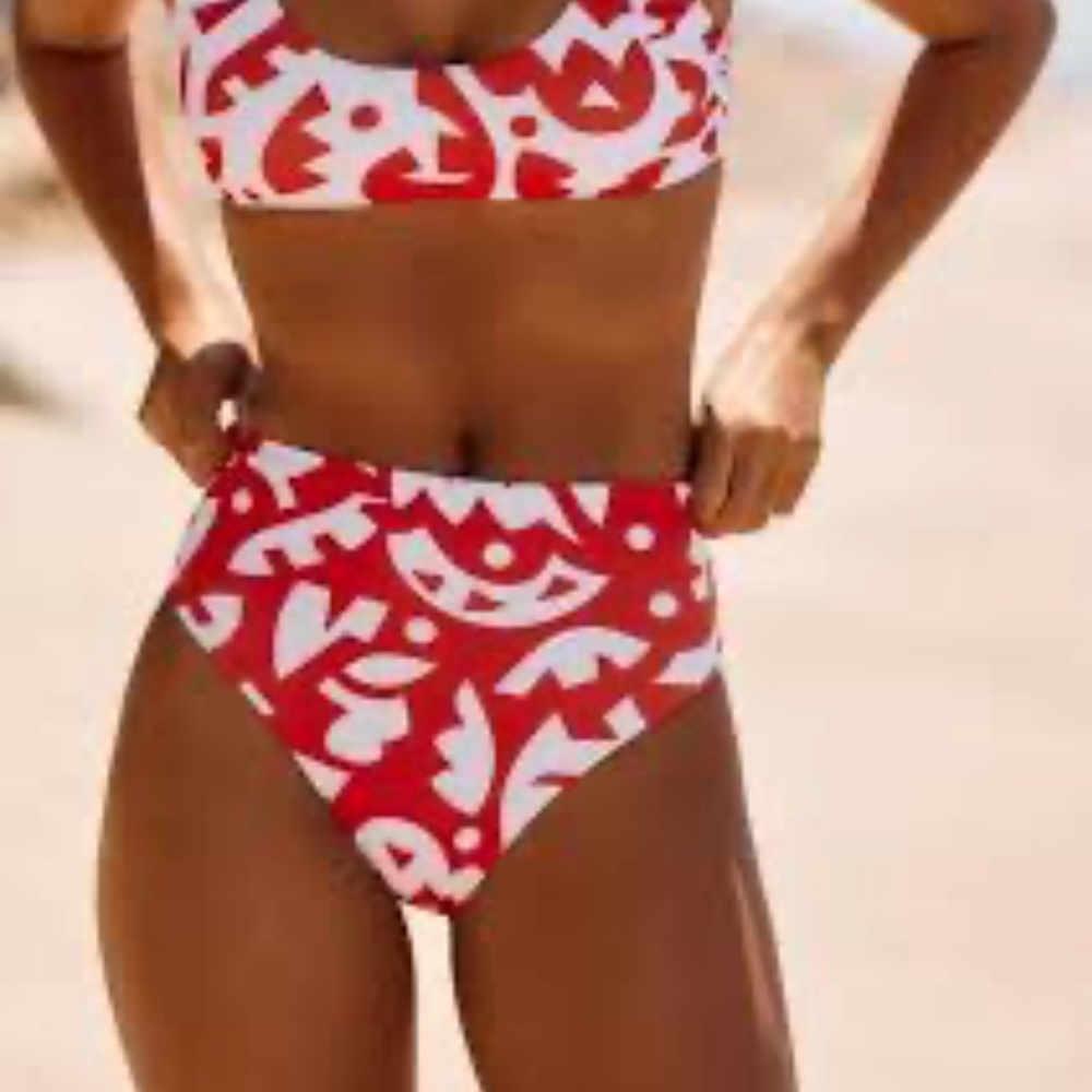 Anthropologie The Odells Reversible Geometric Bikini Swim Bottoms